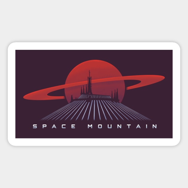 Space Mountain Magnet by jaredBdesign